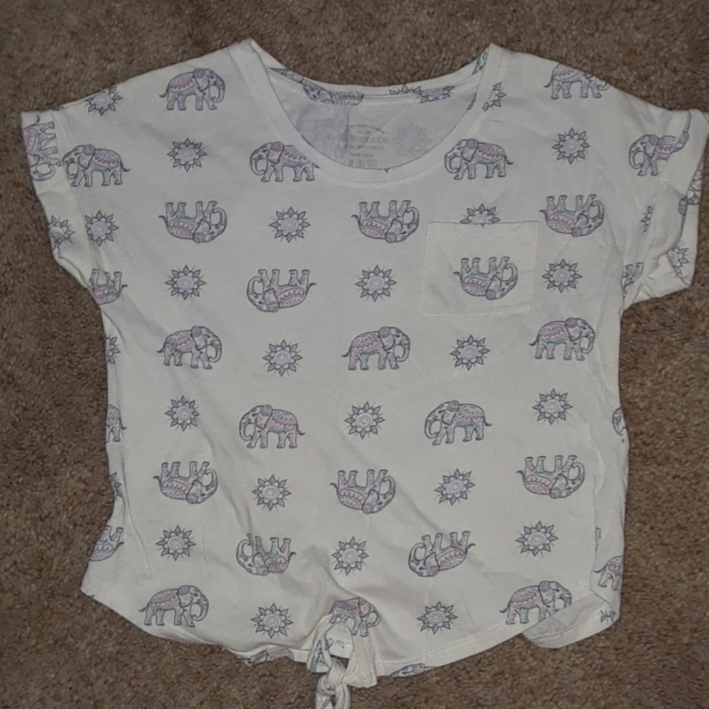 Girls elephant print shirt